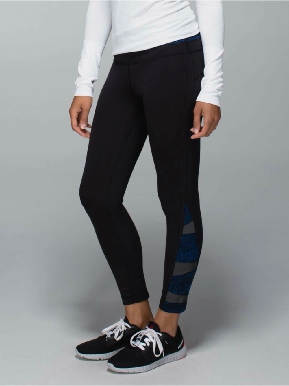 Lululemon Run: Pace Tight Legging Sashiko Black Reflective RARE Size 8 WORN ONCE